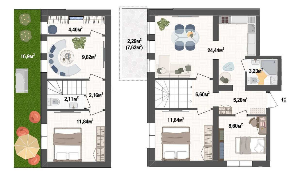 Трикімнатна квартира 92.53м² з двориком в ЖК Liverpool House Київ - зображення 2