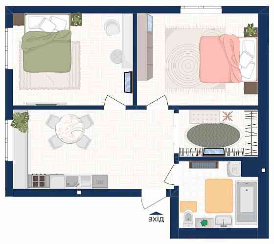 Двокімнатна квартира 56м² в ЖК Liverpool House в Києві Киев