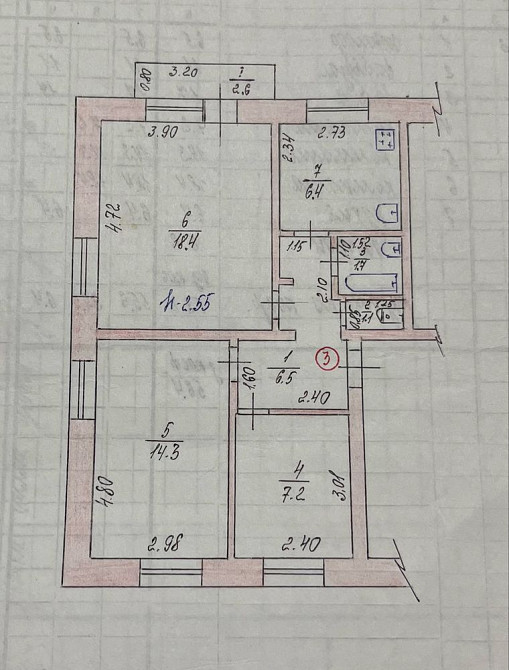 3-х кімнатна квартира (центр) Васильківка (Дніпропетровська обл.) - зображення 2