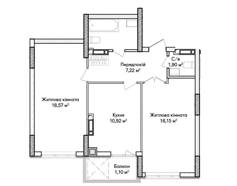 Класична двокімнатна квартира з комфортним плануванням! Синергія Ирпень - изображение 6