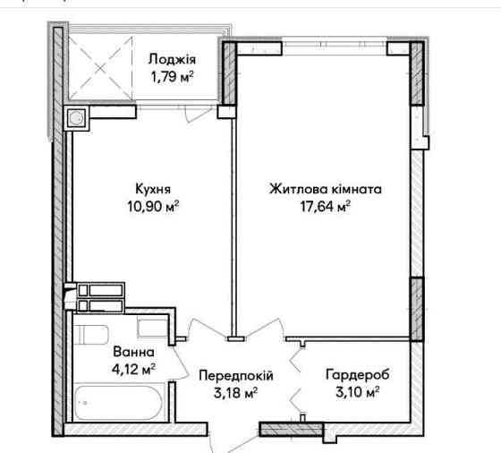Купити однокімнатну квартиру! Індивідуальне газове опалення Ірпінь