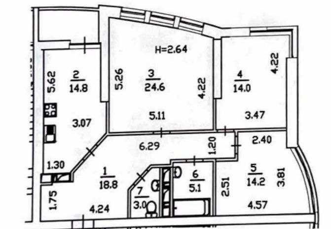3к квартира 97 м², проспект Науки 80А, ТОП РЕМОНТ Киев - изображение 7