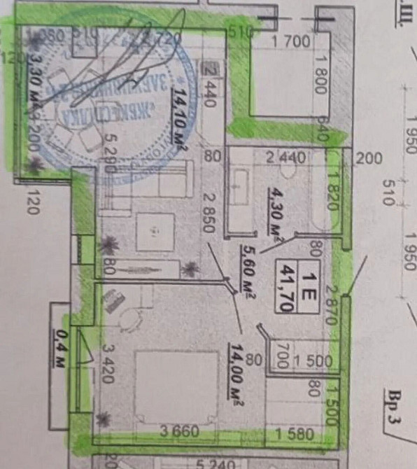 Княгинин 1-кімнатна,41.7 м.кв, 6 поверх Ивано-Франковск - изображение 7