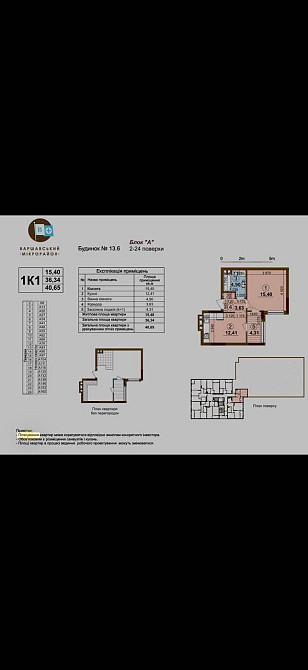 Продаж!!! 1 кімнатна квартира ЖК Варшавський Плюс зданий Киев - изображение 1