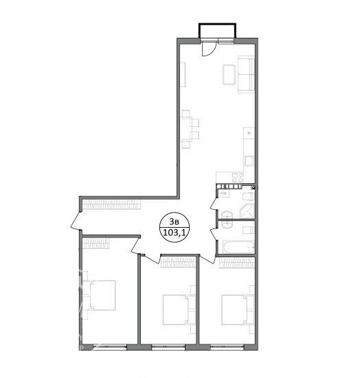 Продаж 3-кімнатної квартири з ремонтом ЄОСЕЛЯ ПЕРЕРАХУНОК Басовка - изображение 2