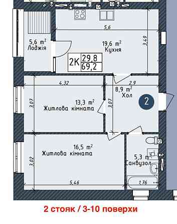 2-к квартира в Одеса-Сіті, цегла, паркінг, газ, розстрочка БЕЗ комісії Одесса