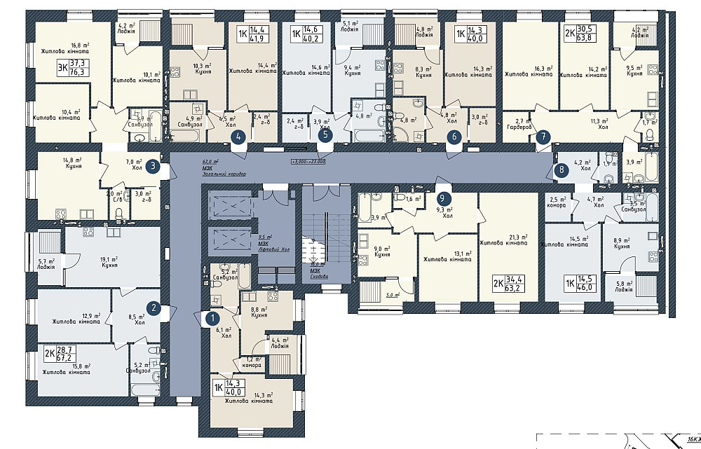 3-к квартира в Одеса-Сіті, цегла, паркінг, газ, розстрочка БЕЗ комісії Одесса - изображение 3