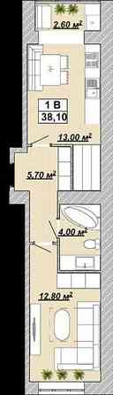 Однокімнатна двостороння квартира ЖК Княгинин. Комфортний поверх Ивано-Франковск