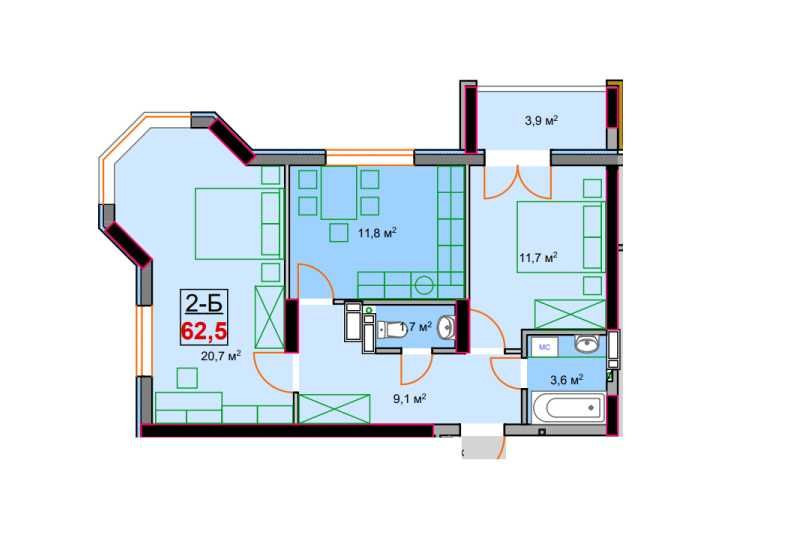2-кімнатна квартира біля Києва — лише 750 $/м²! Ирпень - изображение 3