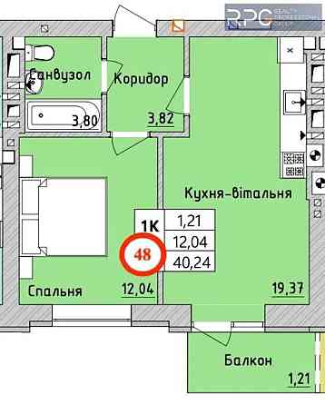 ТОП! Без комісії! Продам 1к квартиру 40,24м² м.Ірпінь, вул.Г.Сковороди Ирпень