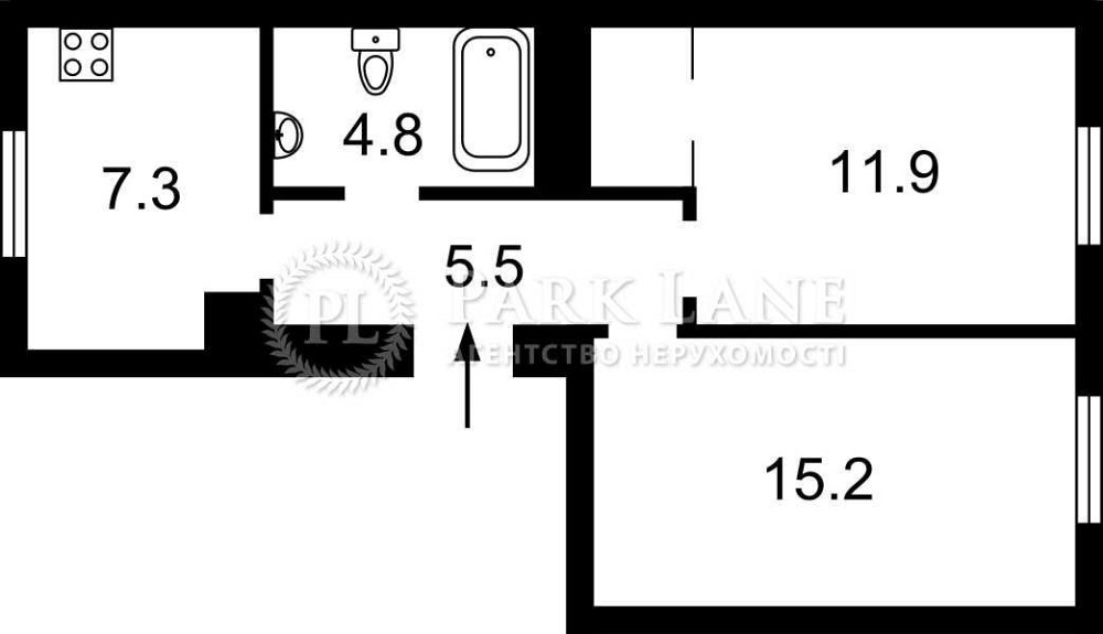 2-к ремонт Коновальця Щорса 7/9 Центр Костел Палац України Олімпійська Киев - изображение 3