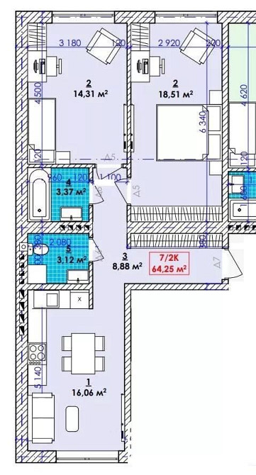 ТЕРМІНОВО! 2х кім в Готовому Будинку 64 м2 Ивано-Франковск - изображение 2