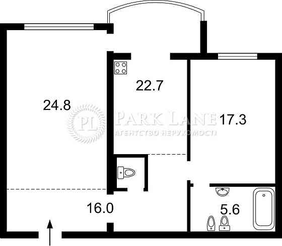 Оболонь, 2к квартира з ремонтом, Оболонська наб. Б/готівковий Киев