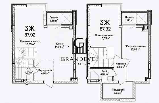 Продаж дворівневої 3 кімнатної квартири в ЖК «Синергія Сіті», Ірпінь Ирпень