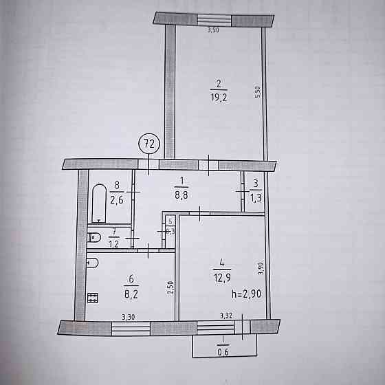 Автономне опалення. 2-кімн. Сталінка.Кропивницького 19. Кривий Ріг