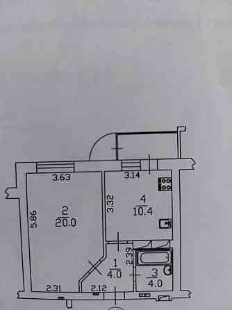 Однокімнатна квартира по вул.Бориспільська, 6 Киев