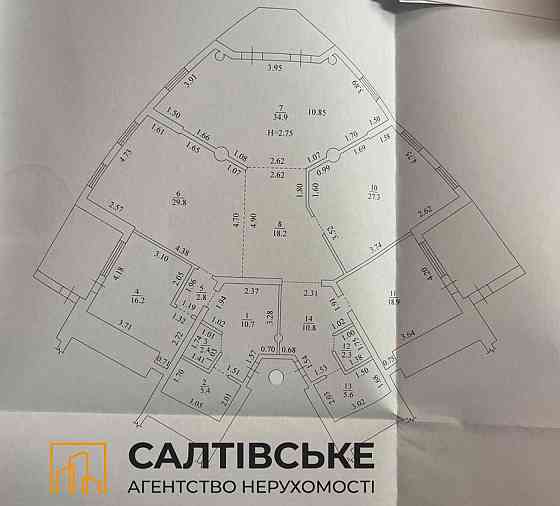 ИП-2550 Продам 4к квартиру 208м2 в новострое ЖК Парус на Салтовке Харьков