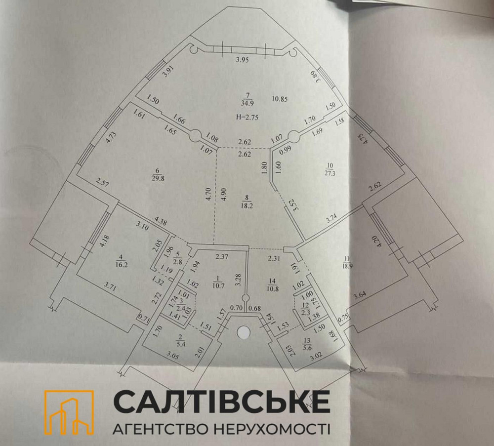 ИП-2550 Продам 4к квартиру 208м2 в новострое ЖК Парус на Салтовке Харків - зображення 4