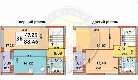 Продам 3-х кімнатну, дворівневу кв.   88,46 кв. м. в ЖК Урлівський 1 Киев