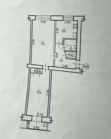 АКТУАЛЬНО Продаж 2 кім кв 46.2м2 з балконом по вул. Галицька 64 2 пов. Івано-Франківськ