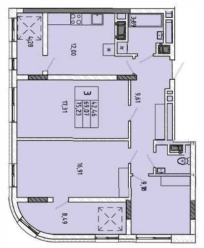 Продаж 3-кім квартири по вул Миколайчука Львов - изображение 1