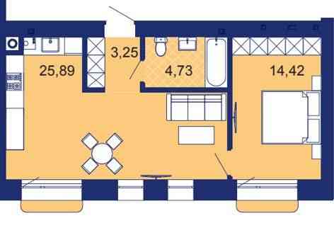 ПРОДАЖ квартира   50 м2 в ЖК РЕМ, м. Самбір Старый Самбор