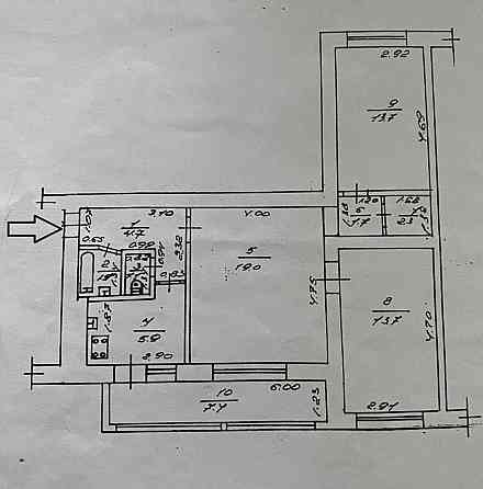 Трикімнатна квартира на Добровольського - можна під комерцію Одесса
