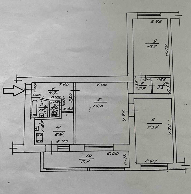 Трикімнатна квартира на Добровольського - можна під комерцію Одесса - изображение 1