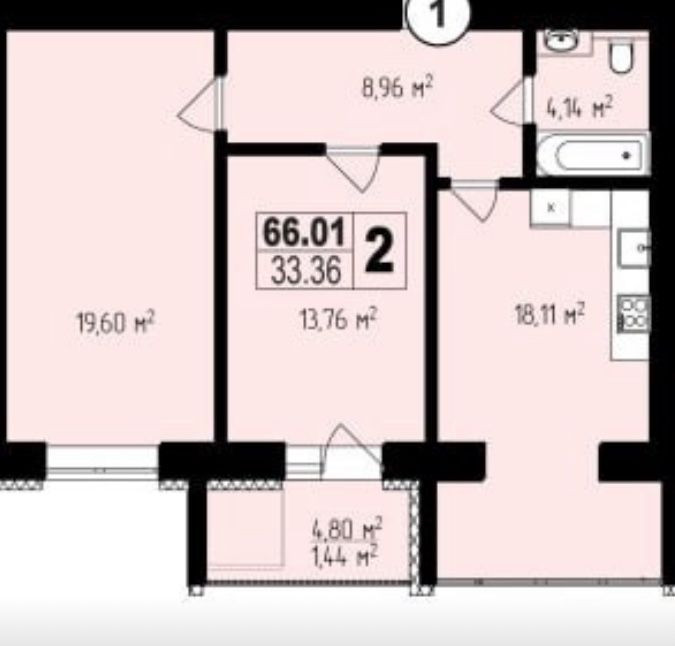 2к кв Центр міста ЖК «Дрім Парк» Хмельницкий - изображение 8