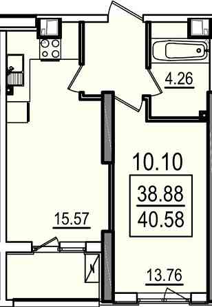 1-комн. квартира с видом на море! Лучшая цена! ЖК Посейдон. Одесса