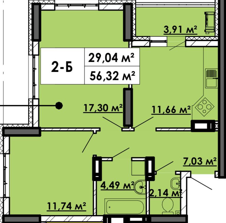Переуступка 2к квартира 56 м кв ЖК «Медовий 2» ТОРГ Киев - изображение 1