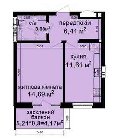 ВИД на парк Феофанія! Продаж 1-к квартири 41м2 ЖК Кришталеві Джерела Киев