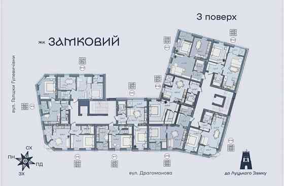 Продаж 1К квартиру у ЖК Замковий преміум класу, від забудовника, мо Луцьк