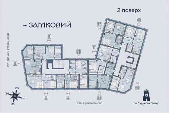 Продаж 1К квартиру у ЖК Замковий преміум класу, від забудовника, мо Луцьк