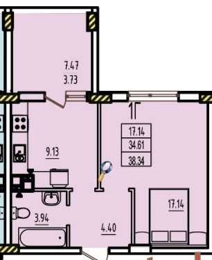 Продажа 1-к в ЖК Розенталь. 38,5 м² + Лоджия 7,5 м².Газовое Отопление. Лиманка - изображение 7