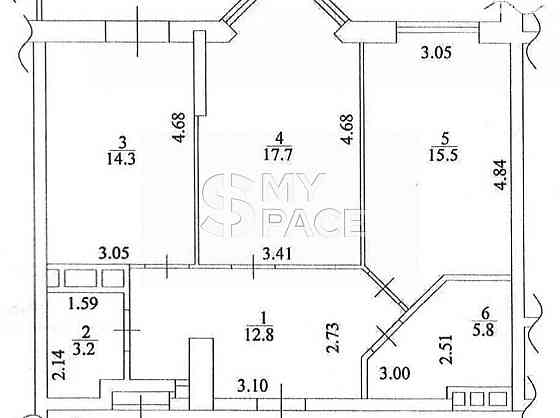 2к 71м Французький Квартал Палац України Либідська без ремонту Киев