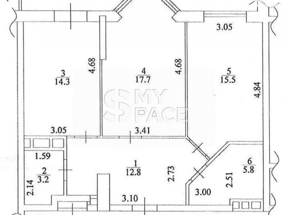 2к 71м Французький Квартал Палац України Либідська без ремонту Київ - зображення 3