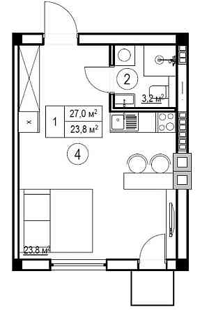 Пропонується квартира 27м2 у КБ "Моя Баварія" Новий Будинок без % Софіївська Борщагівка