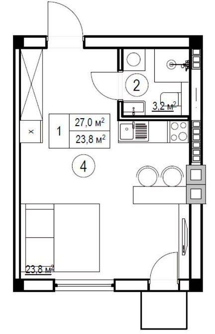 Пропонується квартира 27м2 у КБ "Моя Баварія" Новий Будинок без % Софіївська Борщагівка - зображення 1