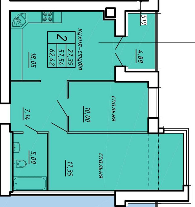 Продаж 2-к квартири в новобудові Тернопіль - зображення 2