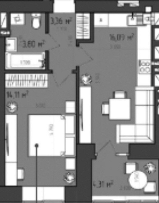 Продаж 1-к Квартири ЖК Галицький Рівне - зображення 4