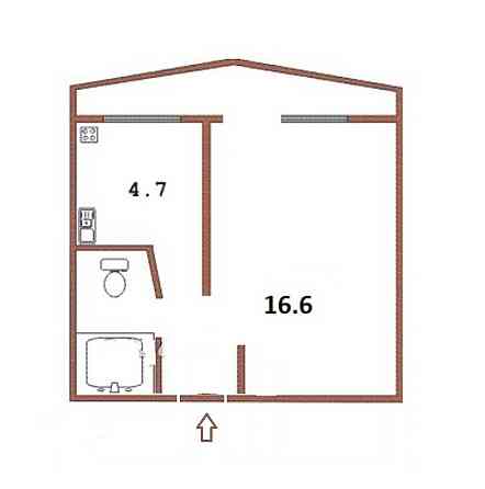Продажа 1к квартири 30кв.м. під ремонт Борщагівка, вул.Я.Коласа 1б Киев
