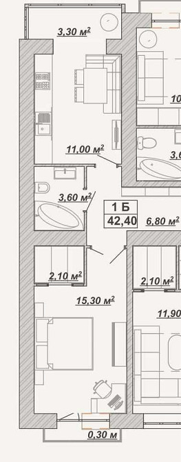 Княгинин! Квартира з великим балконом у центрі міста Івано-Франківськ - зображення 2