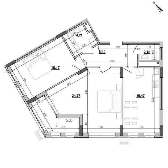 2 кімнати ЄОСЕЛЯ БЕЗ КОМІСІЇ 1200$ кв.м вул.Богдана Хмельницького Львів