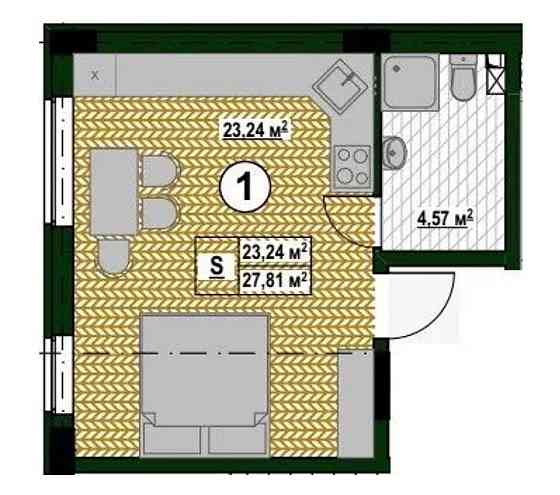 Без %; Клубний будинок СОСНОВИЙ-23; 1-кім; м. Лісова - 6 хв на авто; Київ