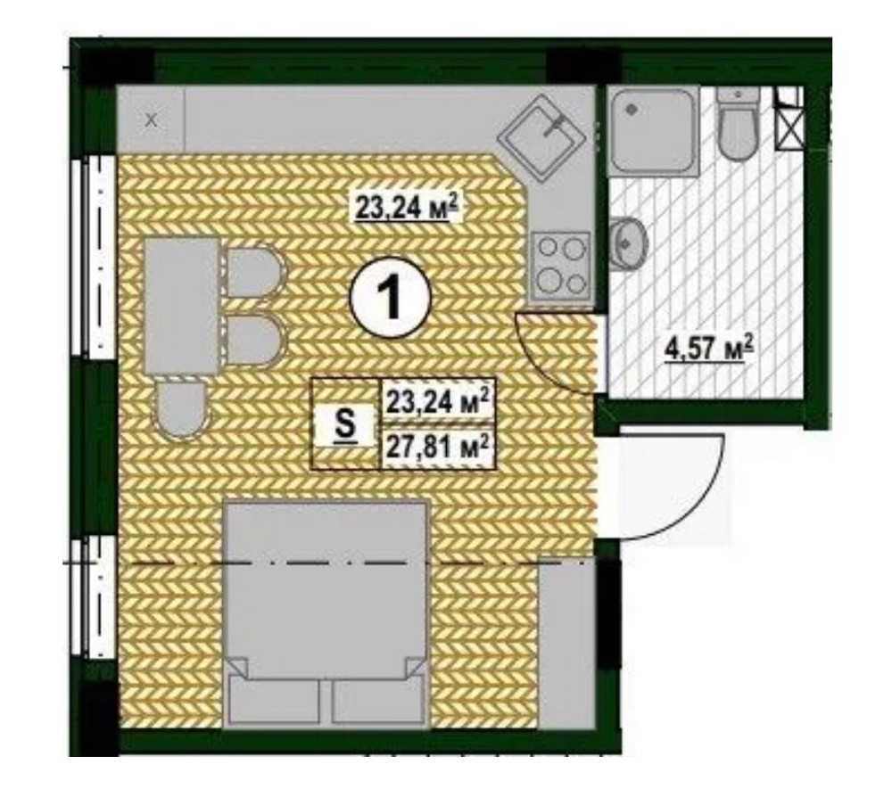 Без %; Клубний будинок СОСНОВИЙ-23; 1-кім; м. Лісова - 6 хв на авто; Київ - зображення 2