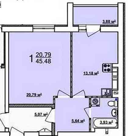 ЭКСКЛЮЗИВ Продам 1-комн квартиру 46,1м2 в Новострое ЖК МИРА 3 MV Харків