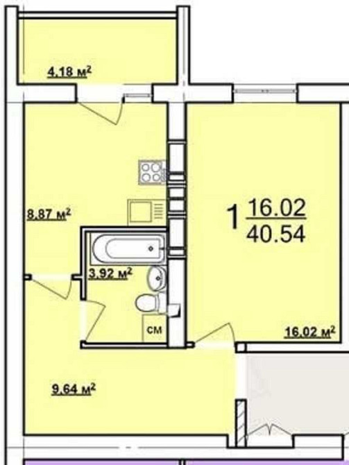 Продам 1-комн квартира 41м2 в Новострое ЖК НЬЮТОНА, сдача 2017год MV Харків - зображення 2