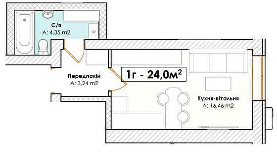 1-к квартири Акційна ціна Дешевше ніж у забудовника Котел у вартості Ірпінь