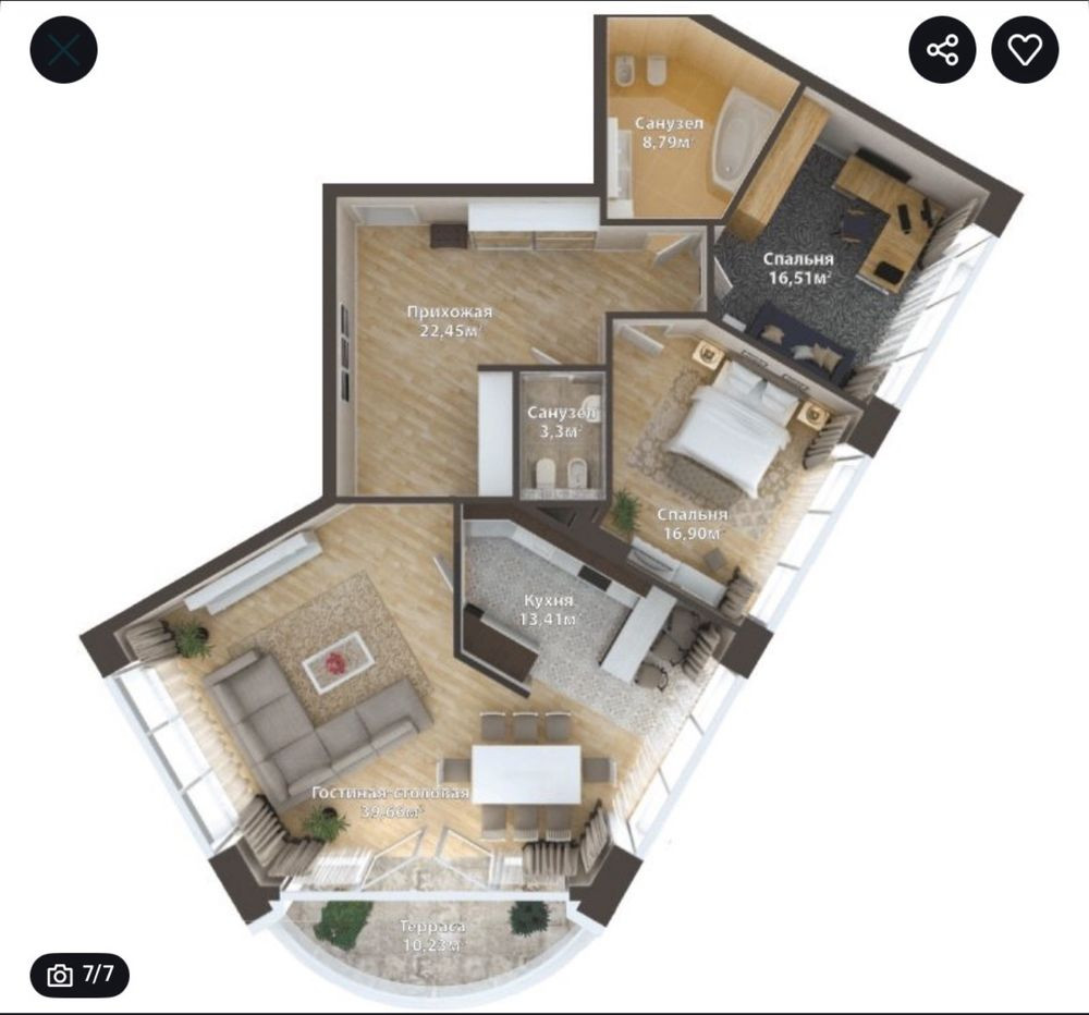 Видовая ! Продам 4-ох ком квартиру с террасой в Бартоломео Дніпро - зображення 6